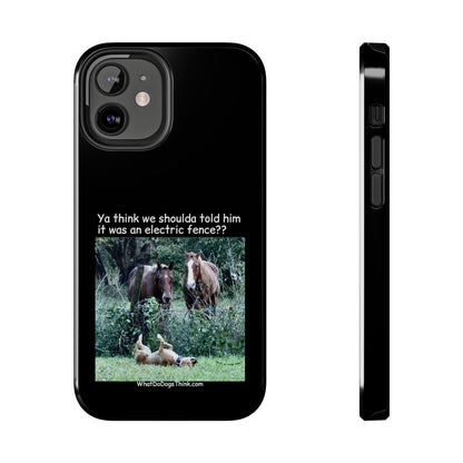 Electric Fence   Black Tough Phone Cases