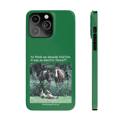 Electric Fence      Green Slim Phone Case