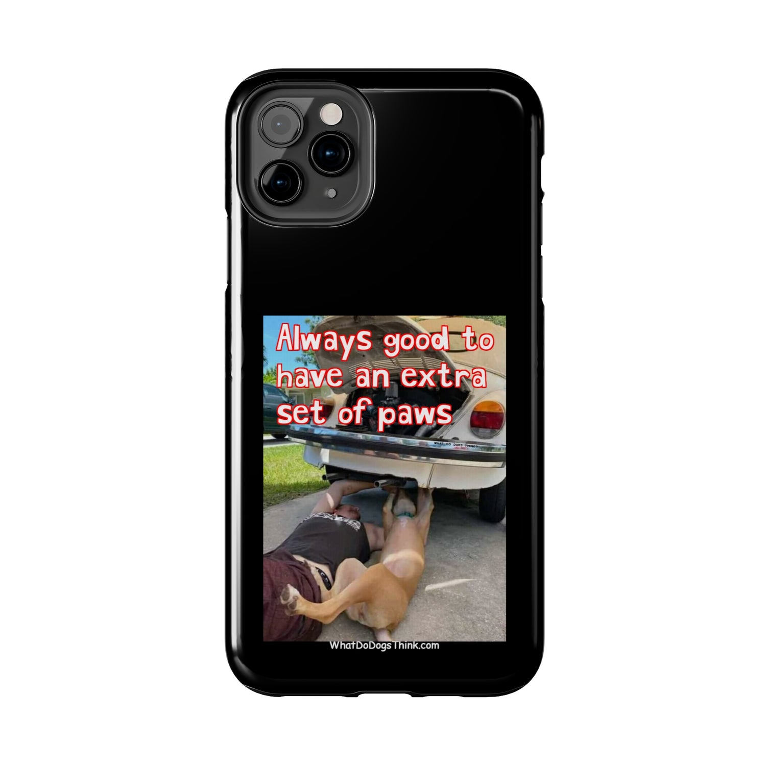 Extra Paw    Black Tough Phone Cases