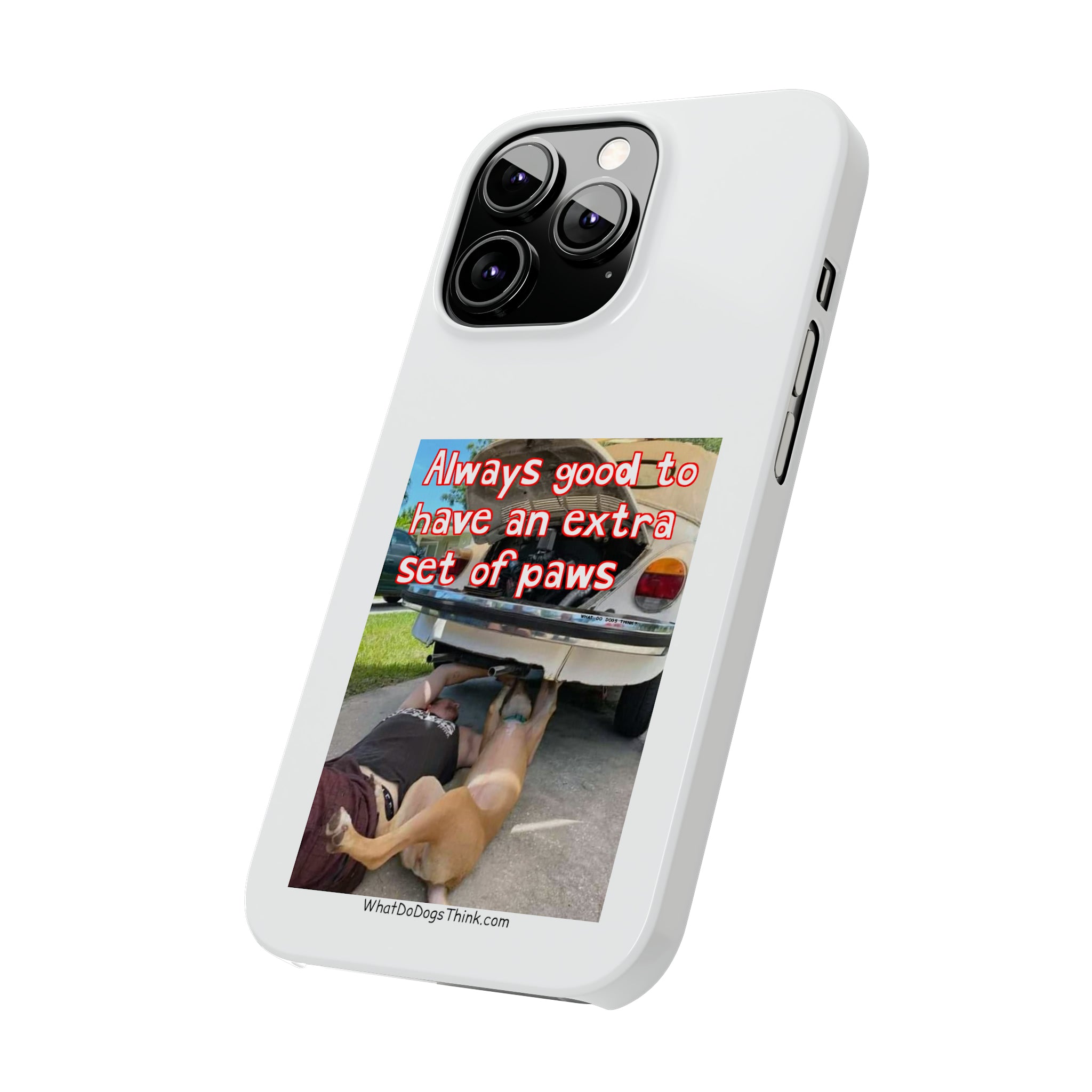 Extra Paws      White Slim Phone Case