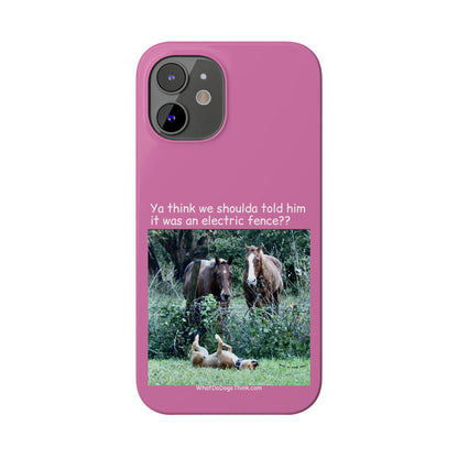 Electric Fence      Pink Slim Phone Case