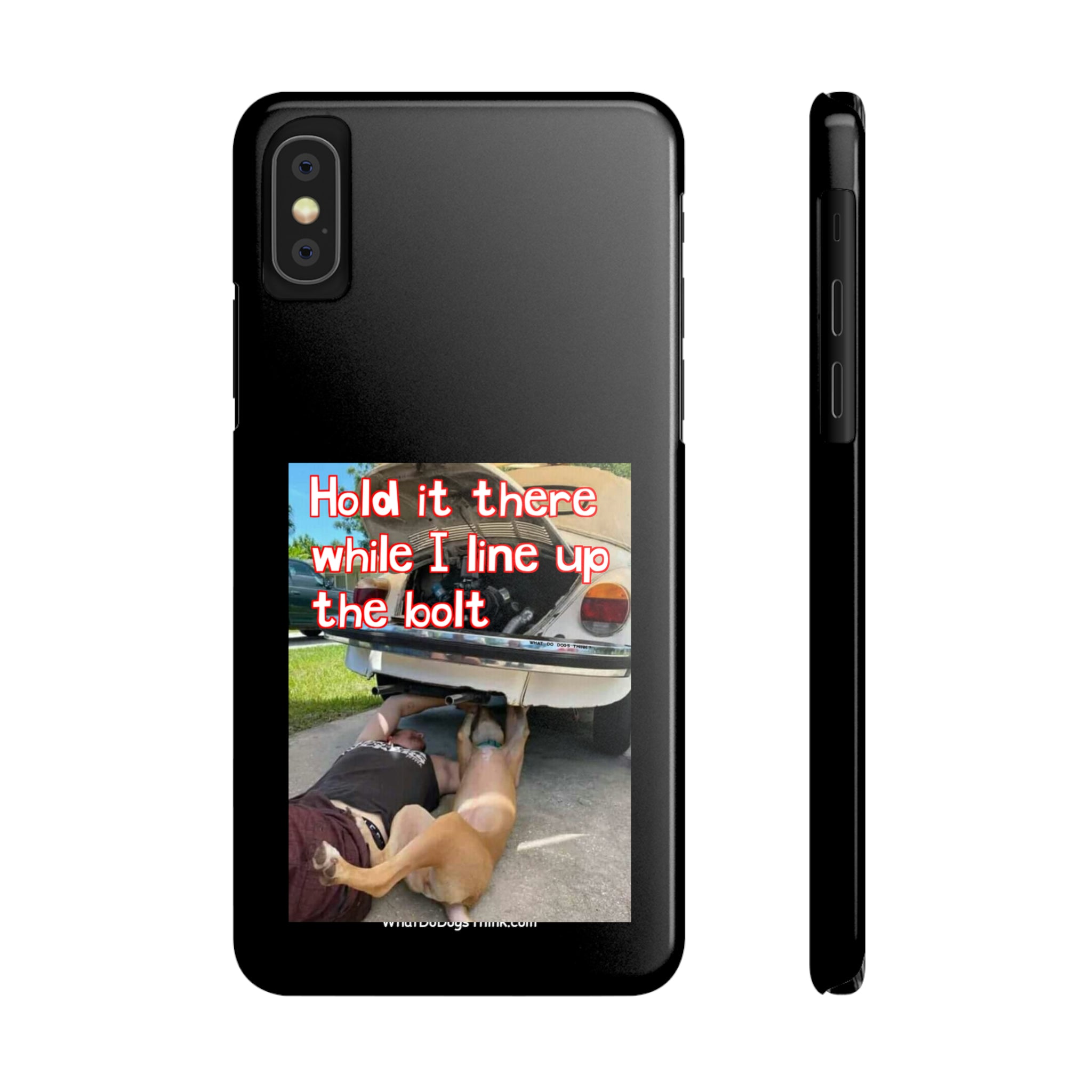 Hold It    Black Slim Phone Cases