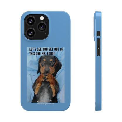 Mr. Bond    Blue Slim Phone Cases