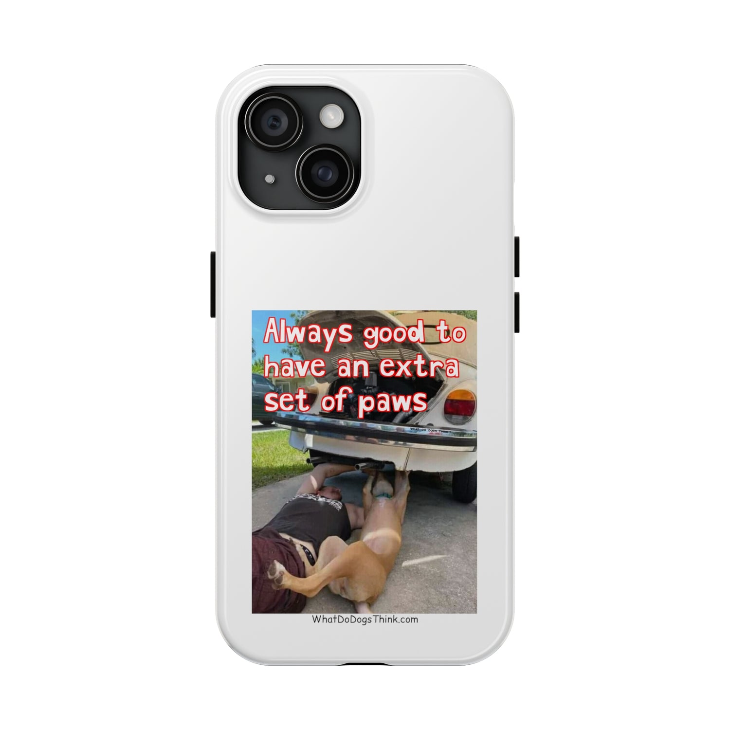 Extra Paw    White Tough Phone Cases