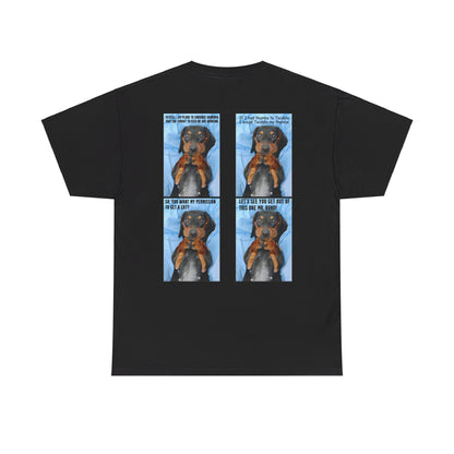 Devious Dachshund  T shirt Double Sided