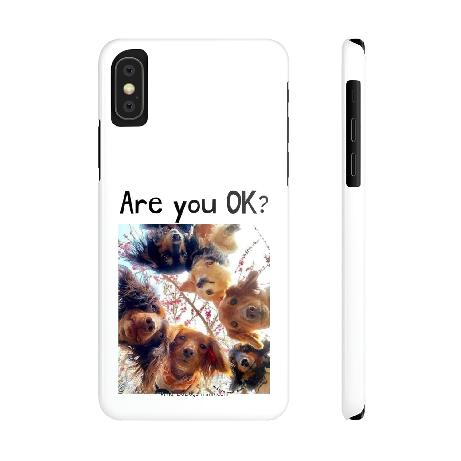 Are you OK?     White Slim Phone Cases