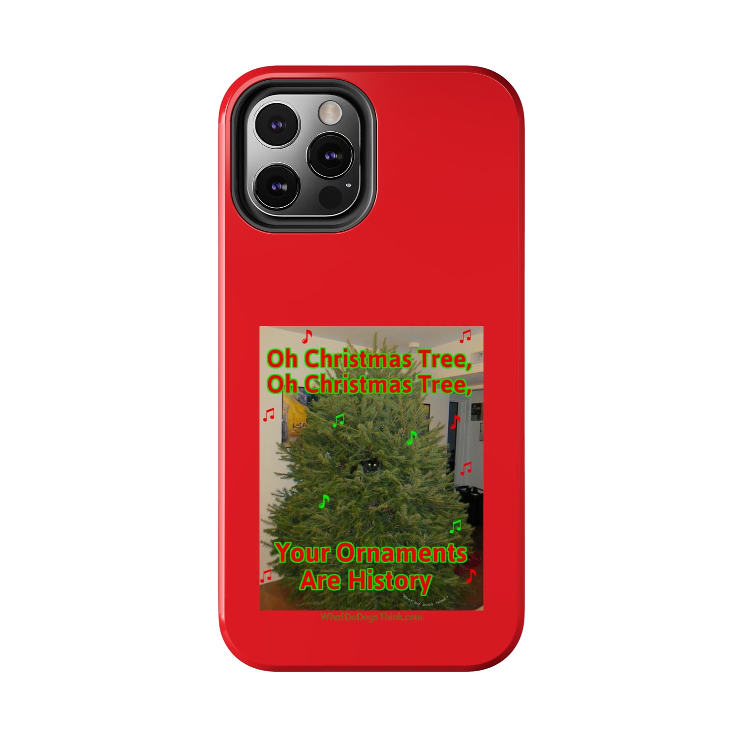 Christmas Tree Cat Red  Tough Phone Cases