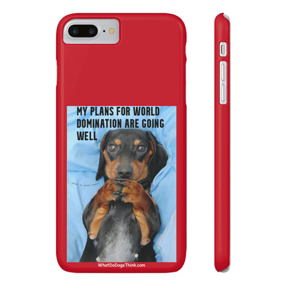 World Domination     Red Slim Phone Cases