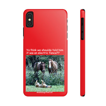 Electric Fence      Red Slim Phone Case