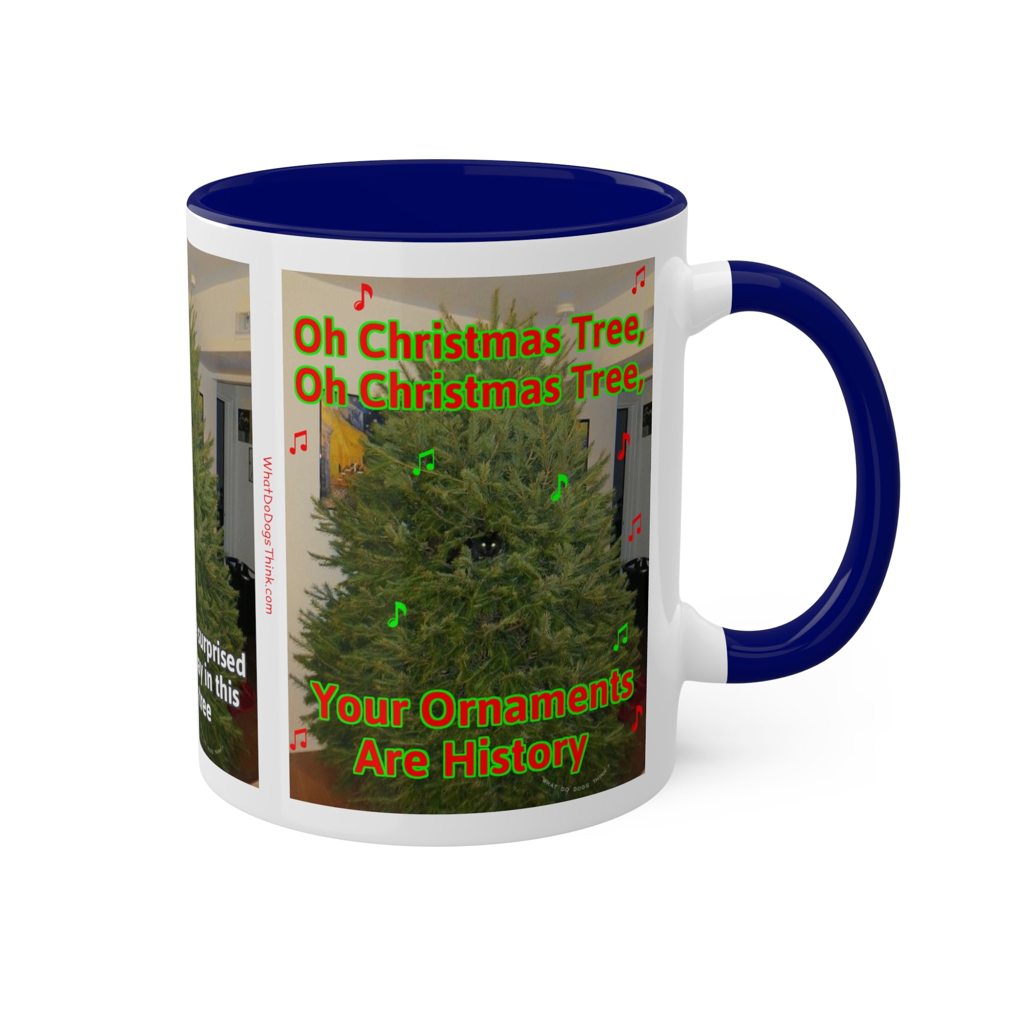 Christmas Tree Cat Mug  11oz