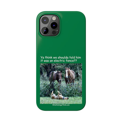 Electric Fence      Green Slim Phone Case