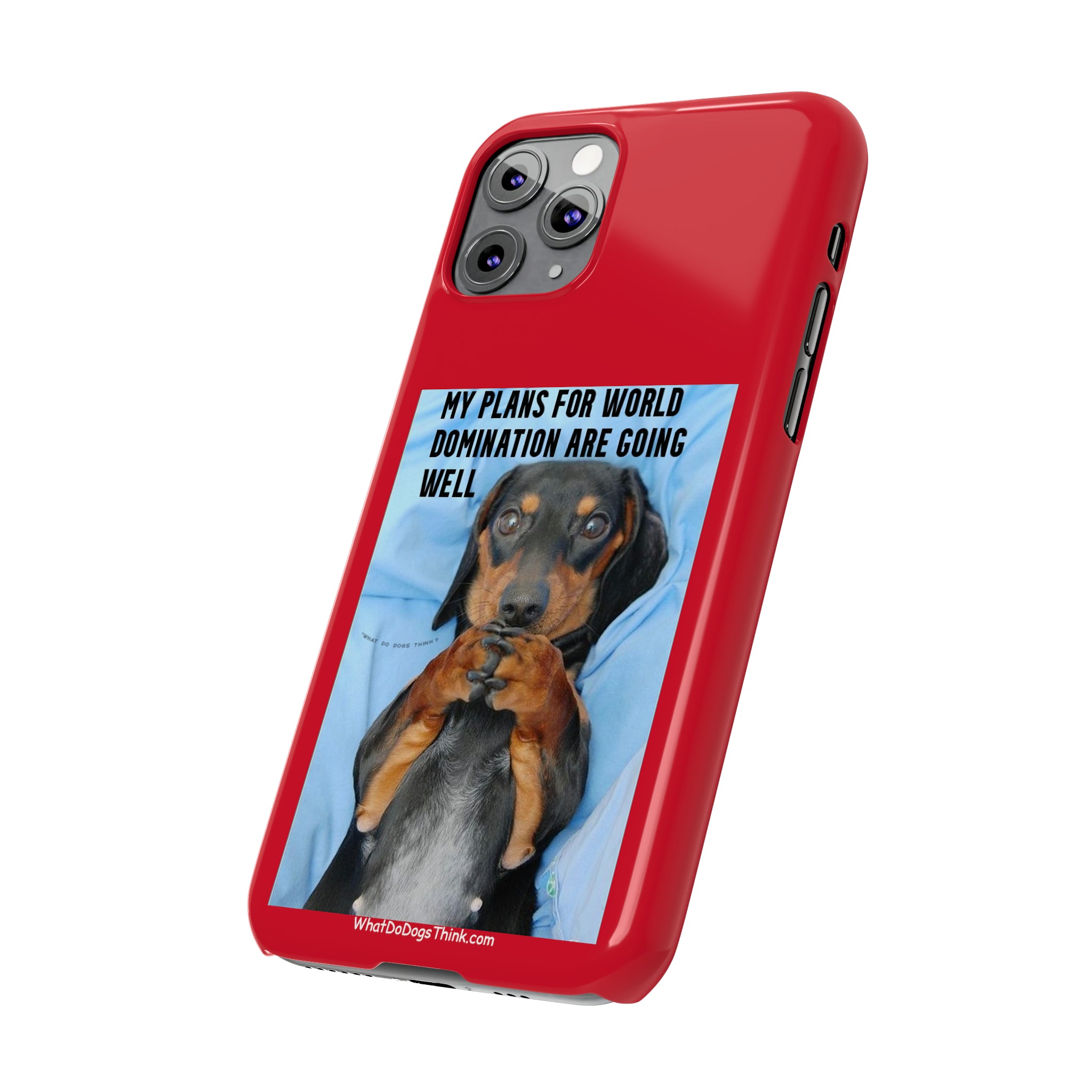 World Domination     Red Slim Phone Cases