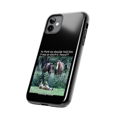 Electric Fence   Black Tough Phone Cases