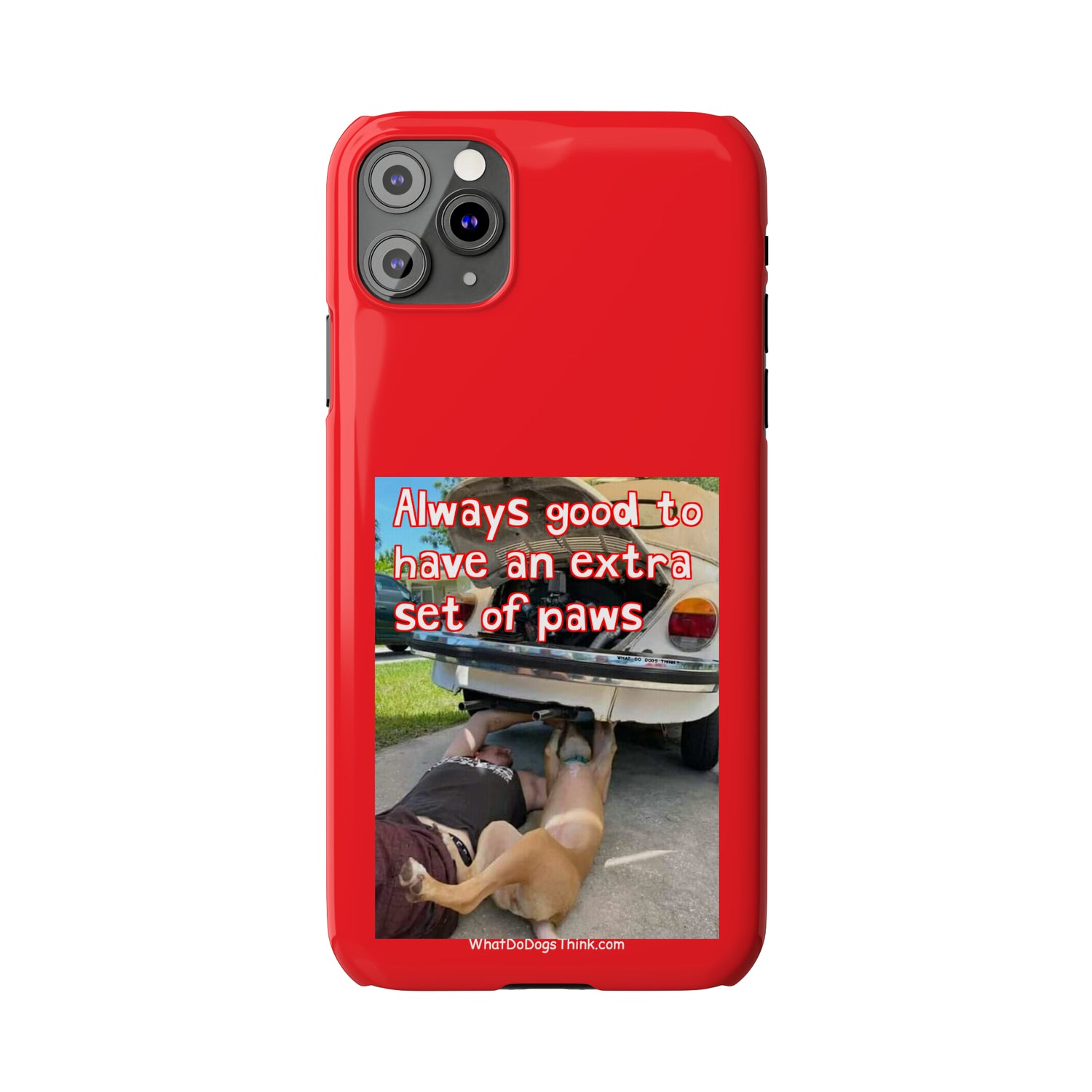 Extra Paws      Red Slim Phone Case