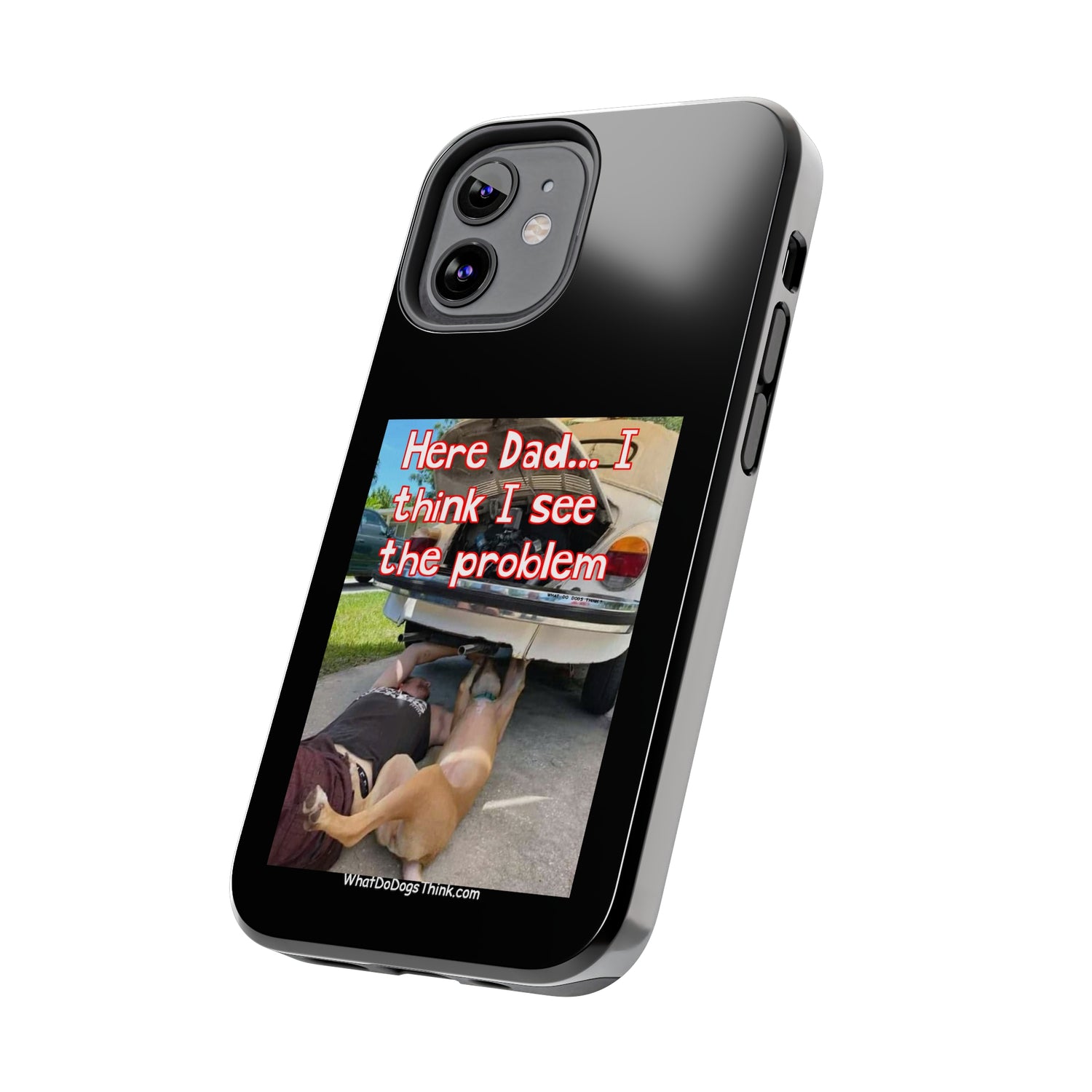 Here Dad    Black Tough Phone Cases