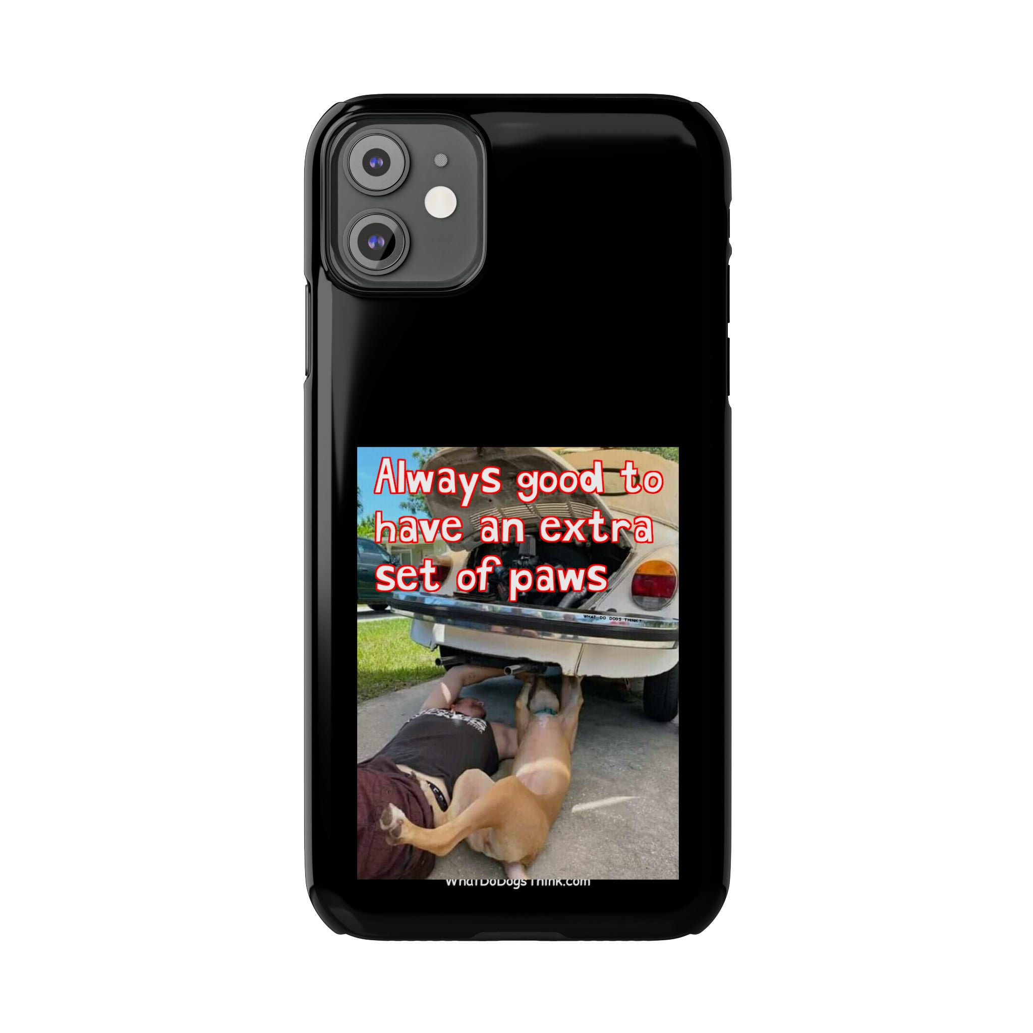 Extra Paws      Black Slim Phone Case