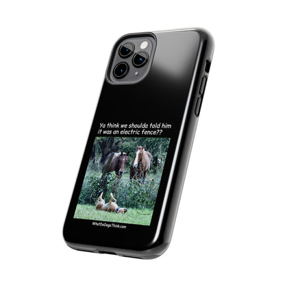 Electric Fence   Black Tough Phone Cases