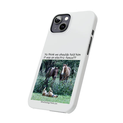 Electric Fence      White Slim Phone Case