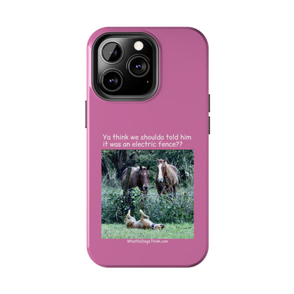 Electric Fence   Pink Tough Phone Cases