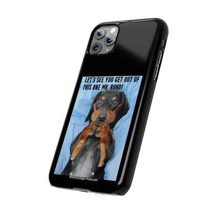 Mr. Bond  Black Slim Phone Cases