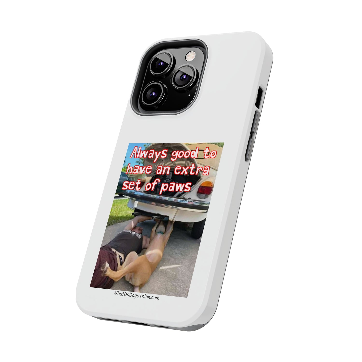 Extra Paw    White Tough Phone Cases