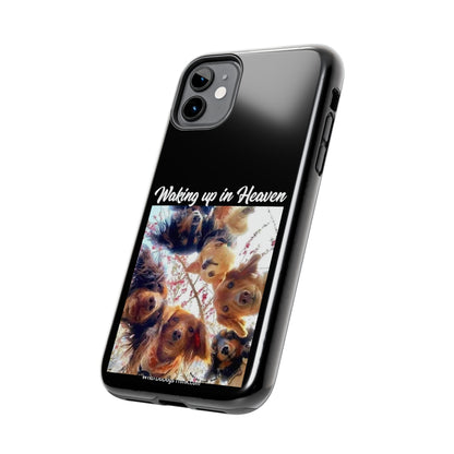 Waking Up in Heaven   Black Tough Phone Cases