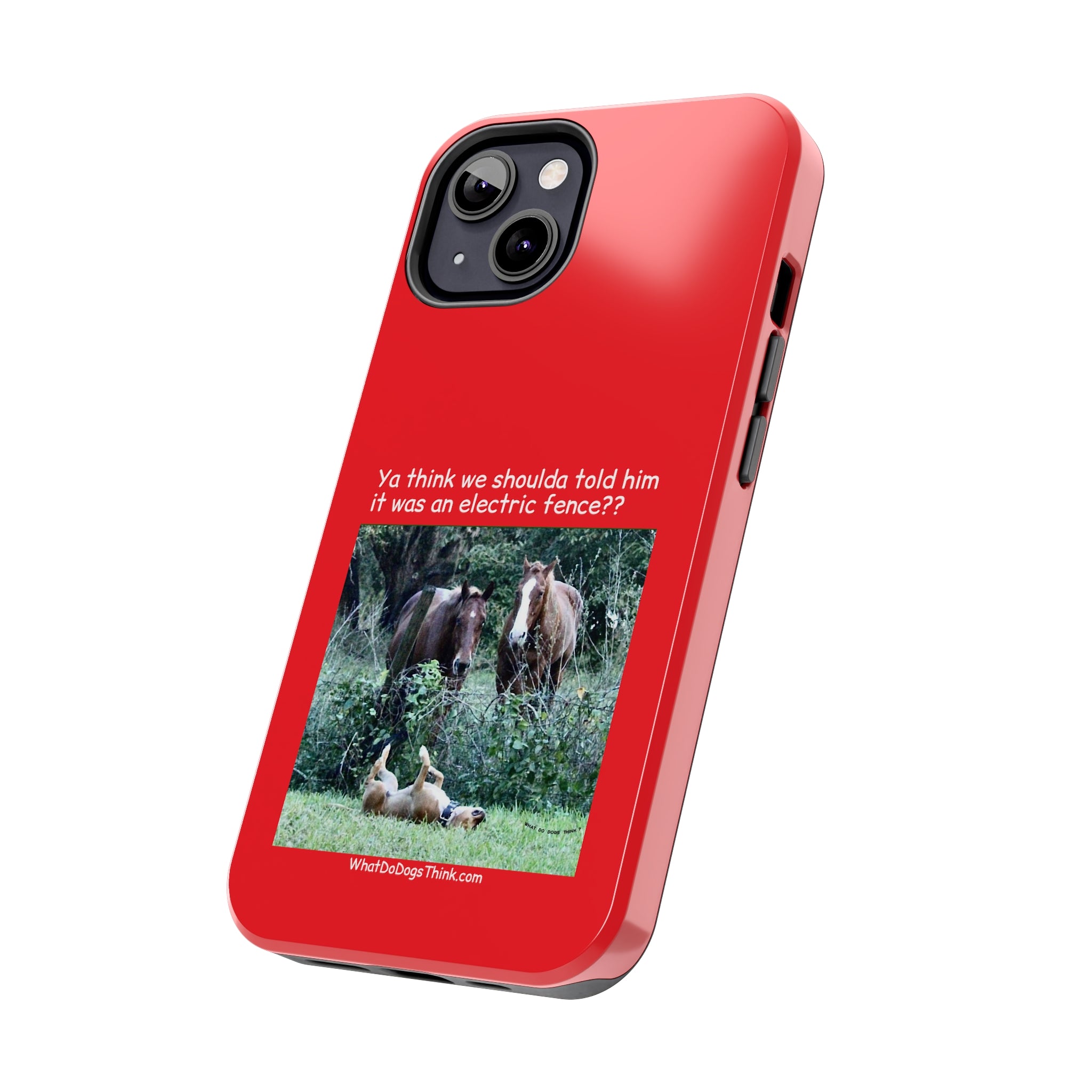 Electric Fence   Red Tough Phone Cases