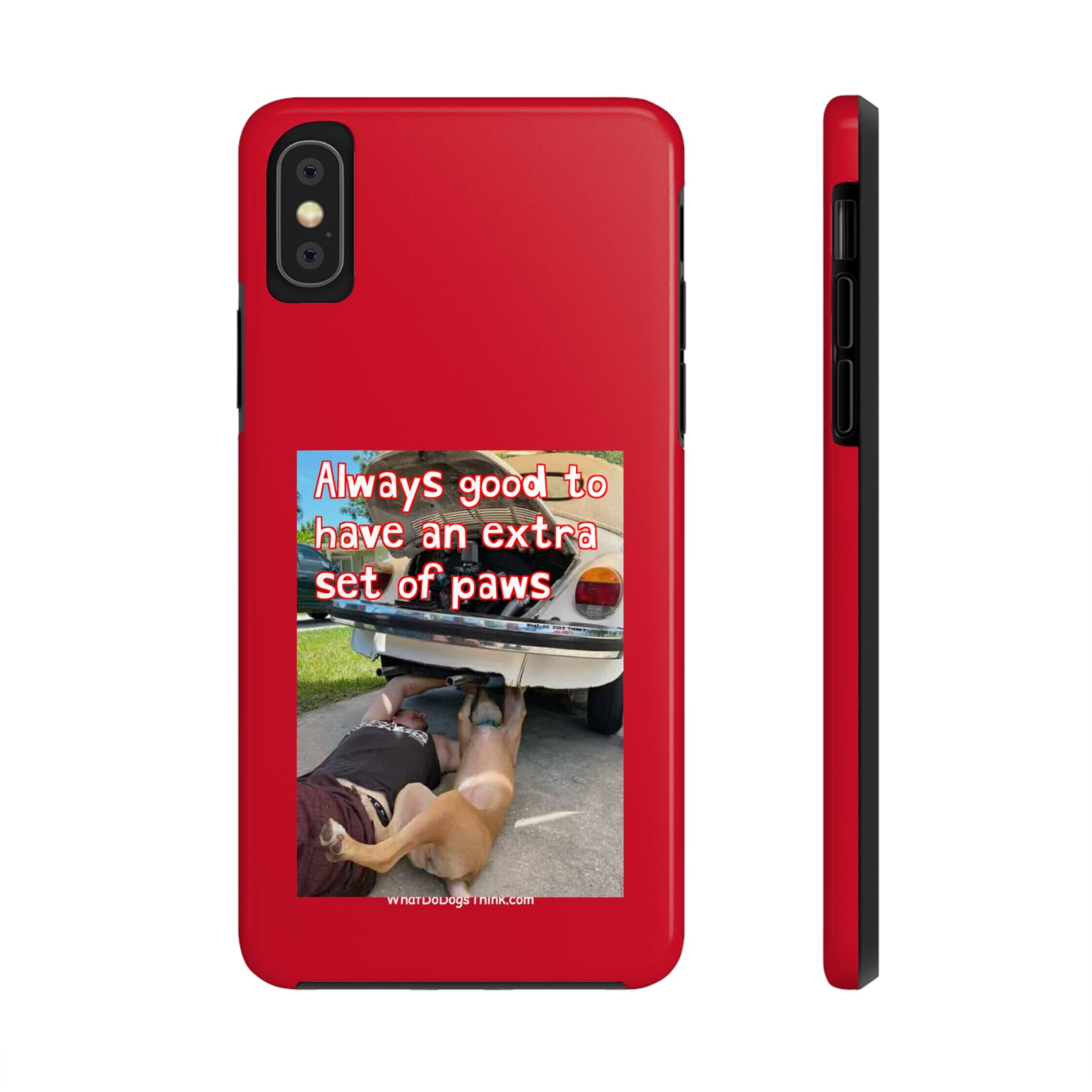 Extra Paw    Red Tough Phone Cases