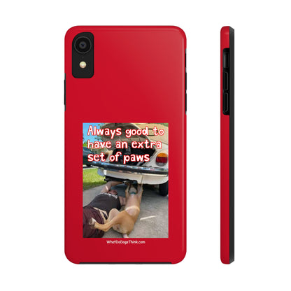 Extra Paw    Red Tough Phone Cases