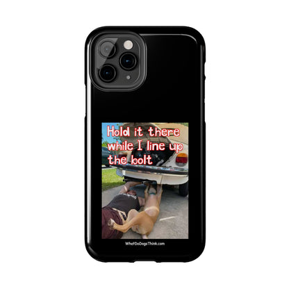 Hold it   Black Tough Phone Cases