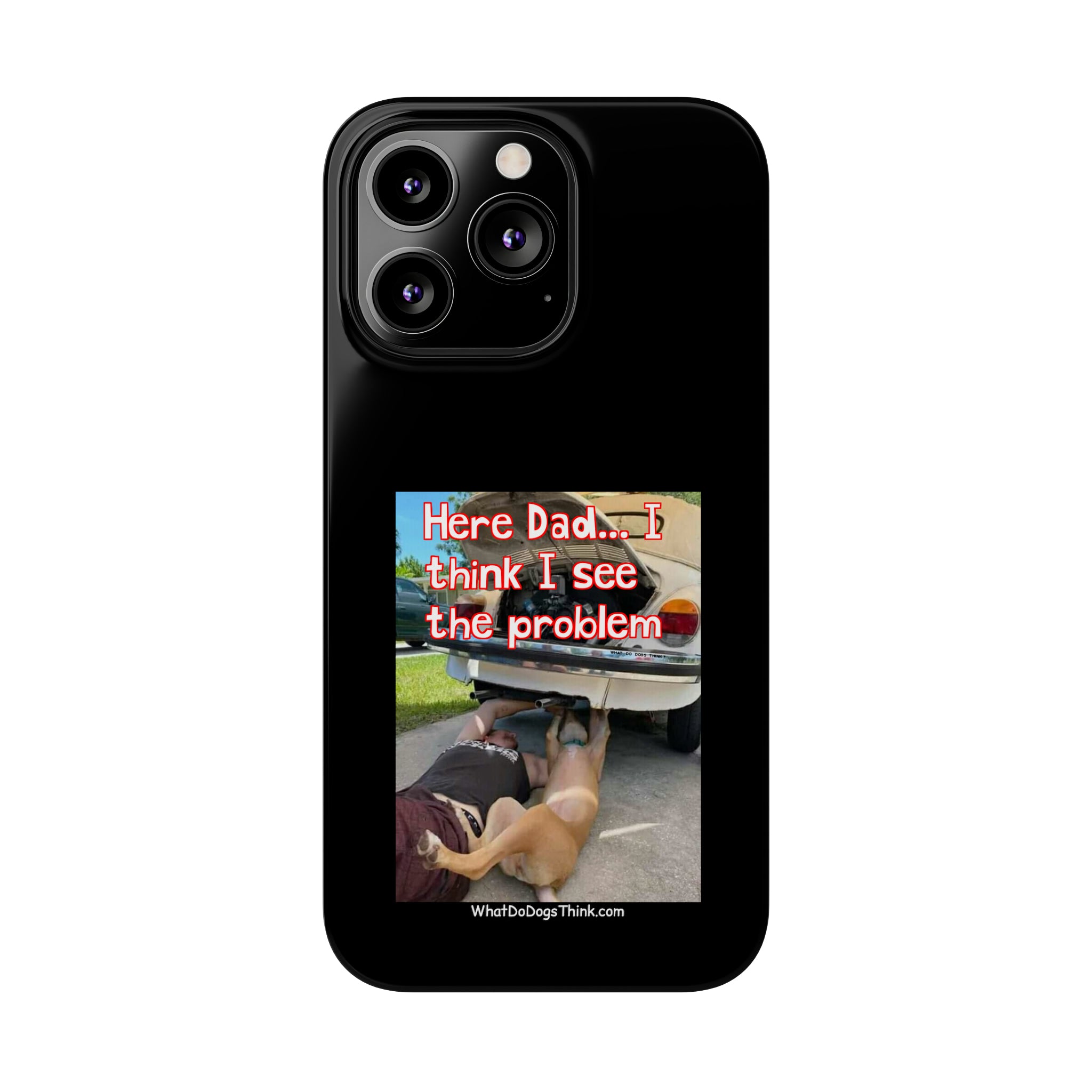 Here Dad    Black Slim Phone Cases