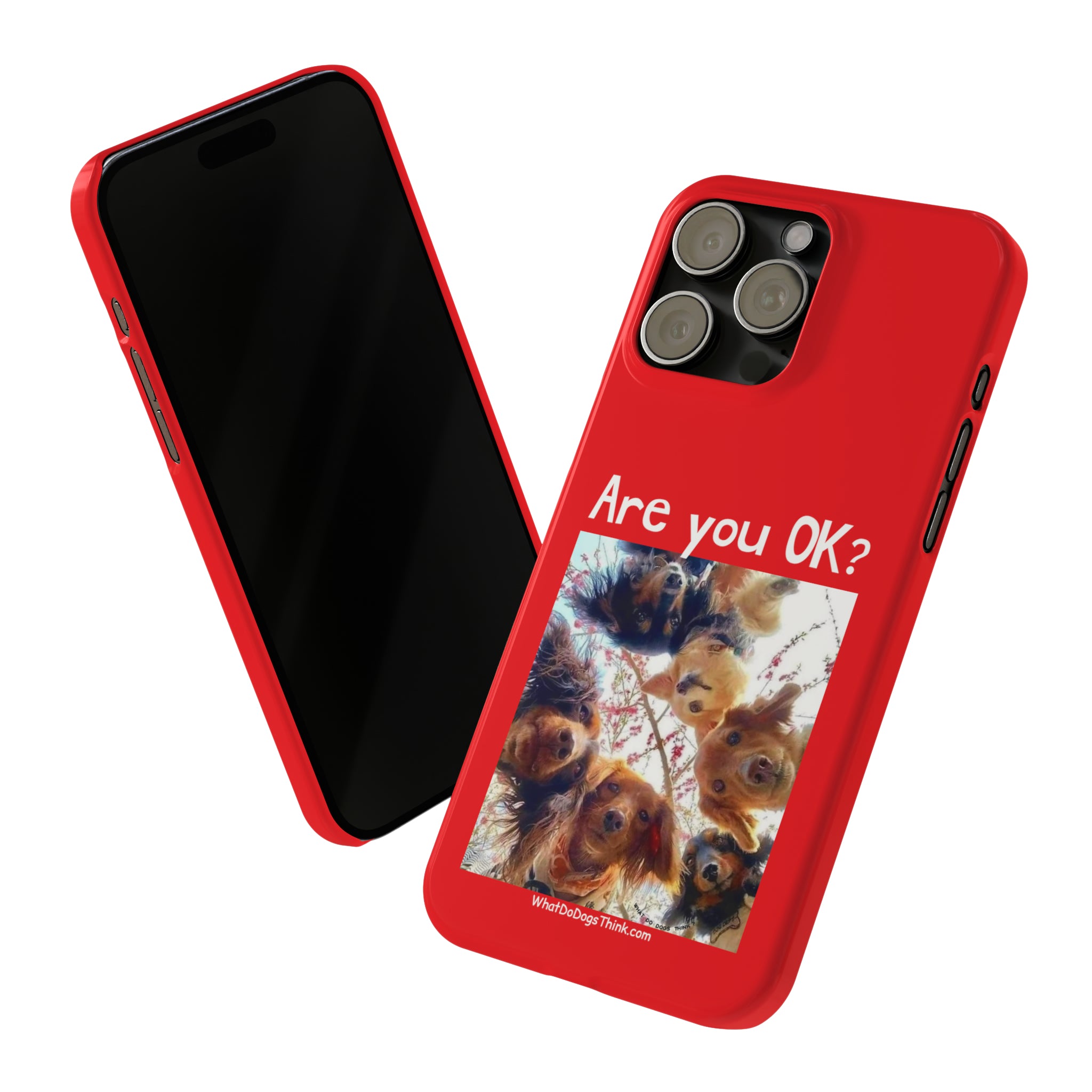 Are you OK?     Red Slim Phone Cases