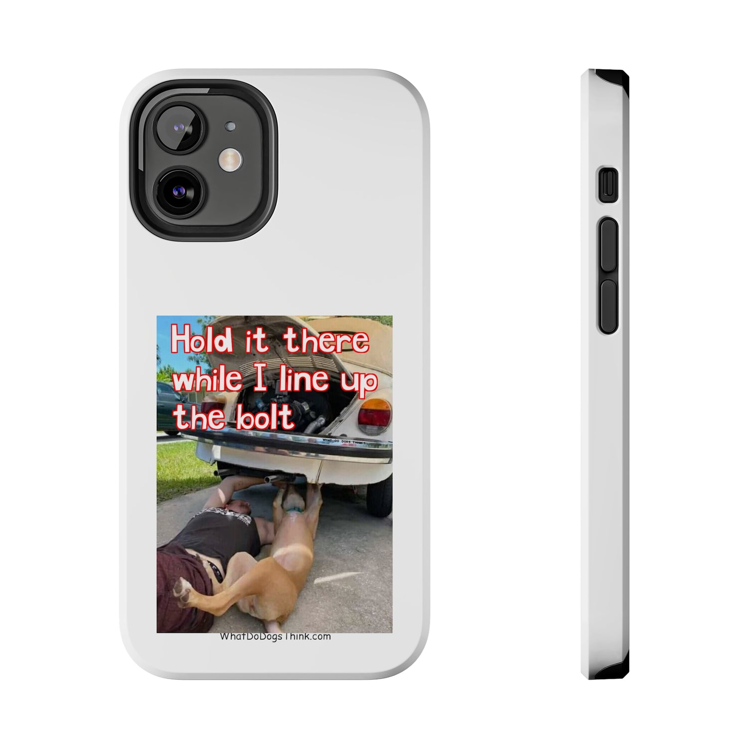 Hold it    White Tough Phone Cases