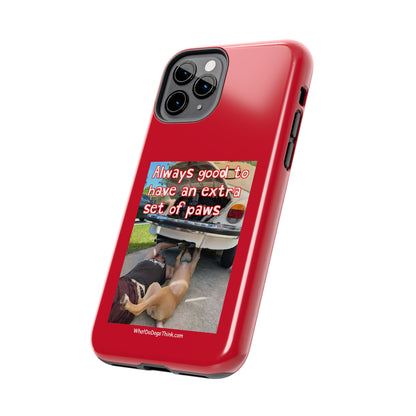 Extra Paw    Red Tough Phone Cases