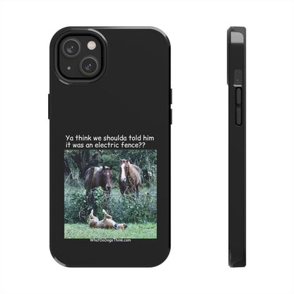 Electric Fence   Black Tough Phone Cases