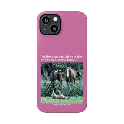 Electric Fence      Pink Slim Phone Case