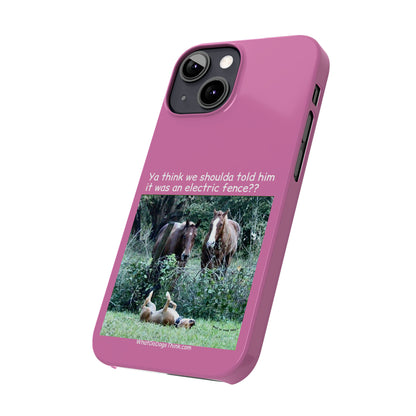 Electric Fence      Pink Slim Phone Case