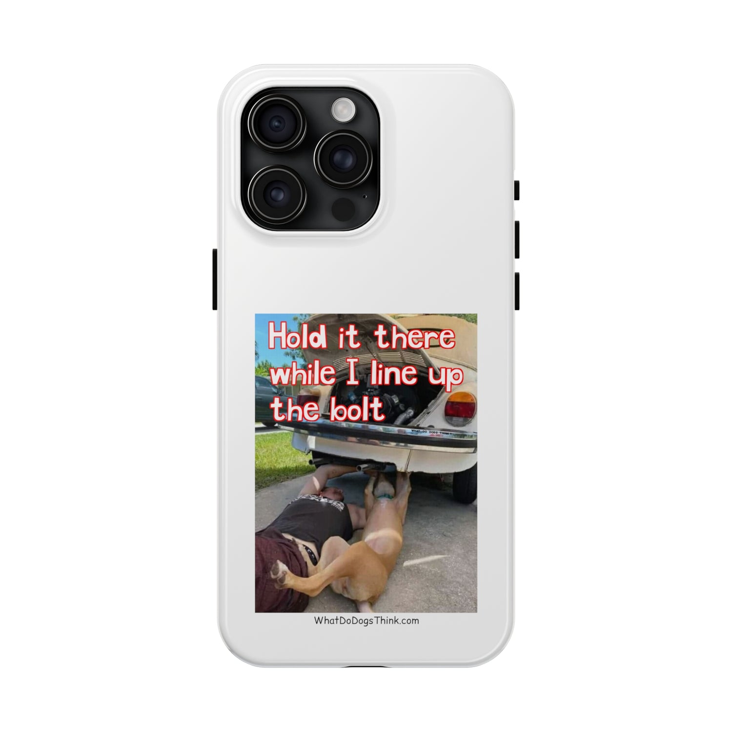 Hold it    White Tough Phone Cases