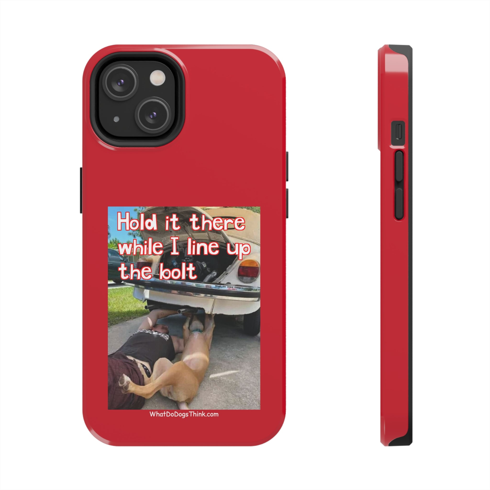 Hold it   Red Tough Phone Cases