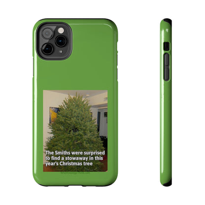 Stowaway Cat Green  Tough Phone Cases