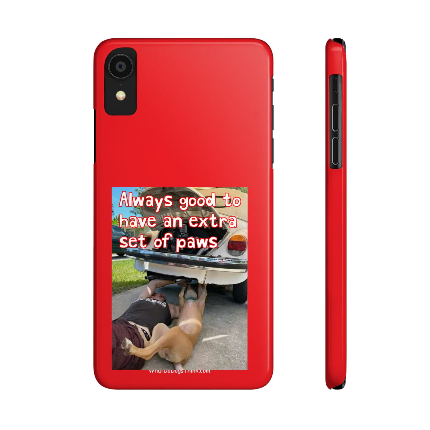 Extra Paws      Red Slim Phone Case