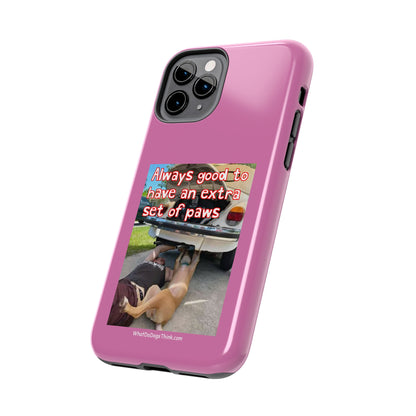 Extra Paw    Pink Tough Phone Cases