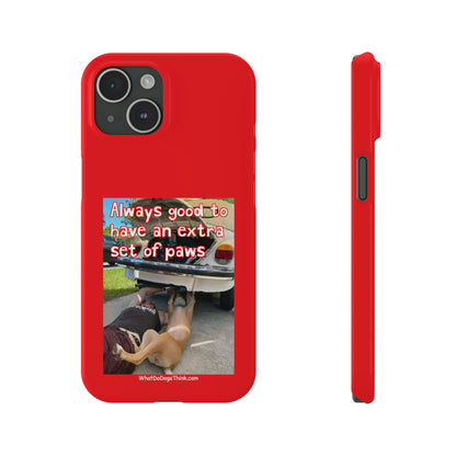 Extra Paws      Red Slim Phone Case