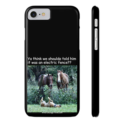 Electric Fence      Black Slim Phone Case