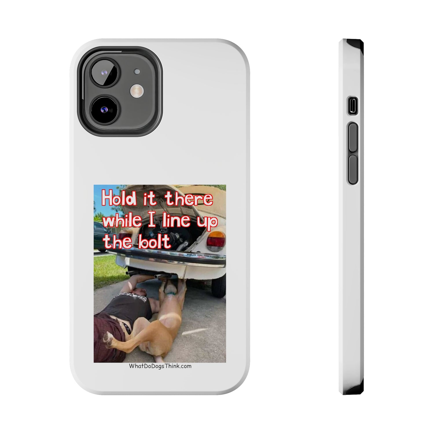 Hold it    White Tough Phone Cases