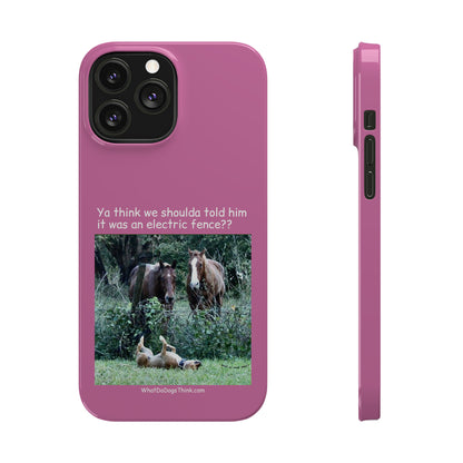 Electric Fence      Pink Slim Phone Case