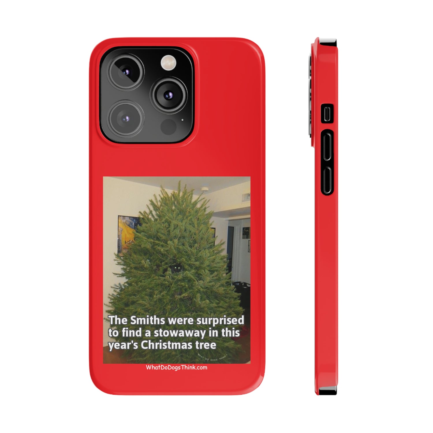 Stowaway Cat      Red Slim Phone Case