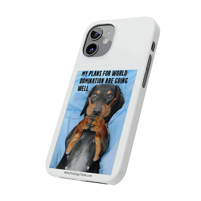 World Domination     White Slim Phone Cases