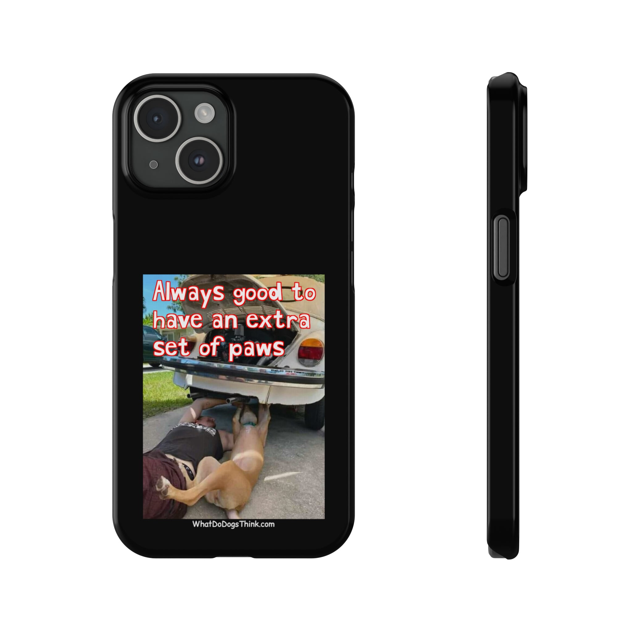 Extra Paws      Black Slim Phone Case