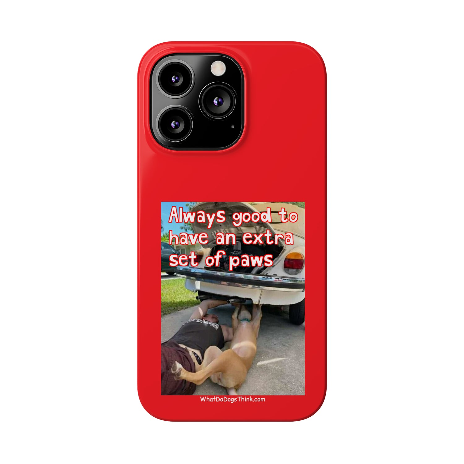 Extra Paws      Red Slim Phone Case